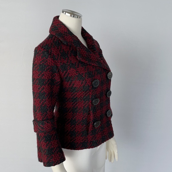 Mac & jac wool Double Breasted Tweed Jacket Size 6 - Picture 7 of 14